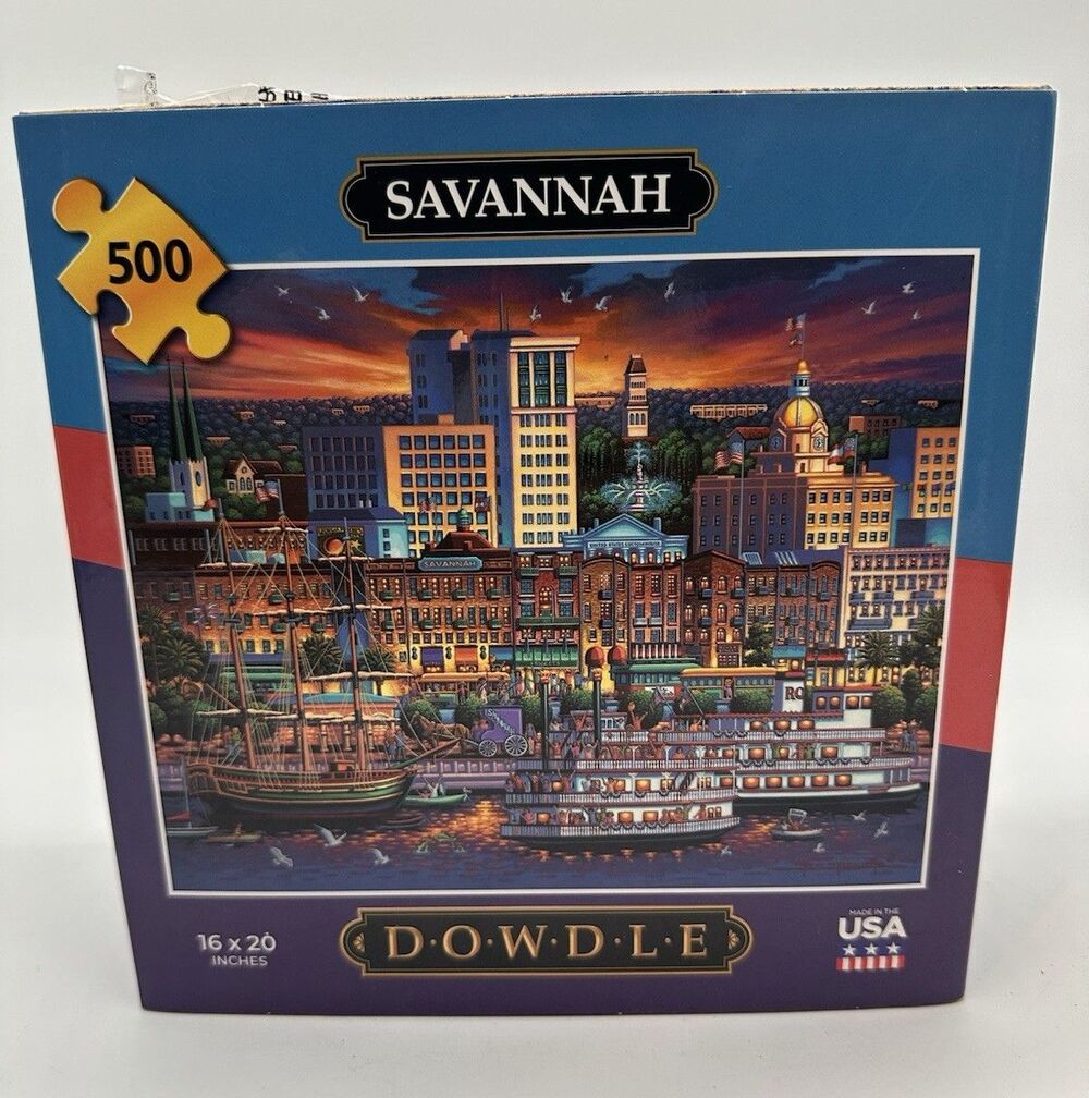 Dowdle SAVANNAH Georgia Jigsaw Puzzle 500pc New Pieces Sealed 16x20 Made USA